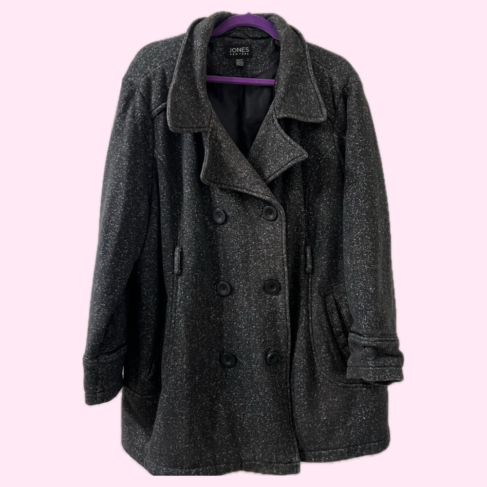 Jones New York Women's Heather Gray Peacoat